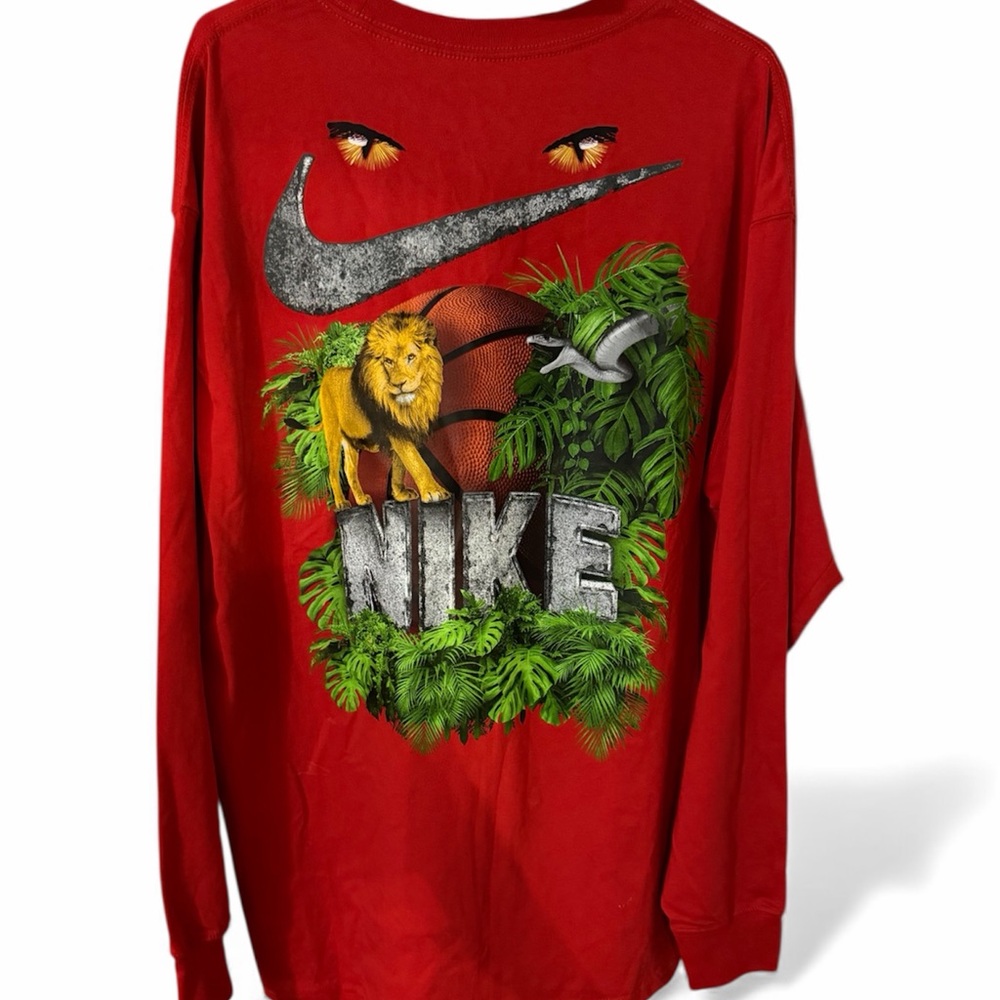 Nike Red Jungle Graphic Long Sleeve Shirt